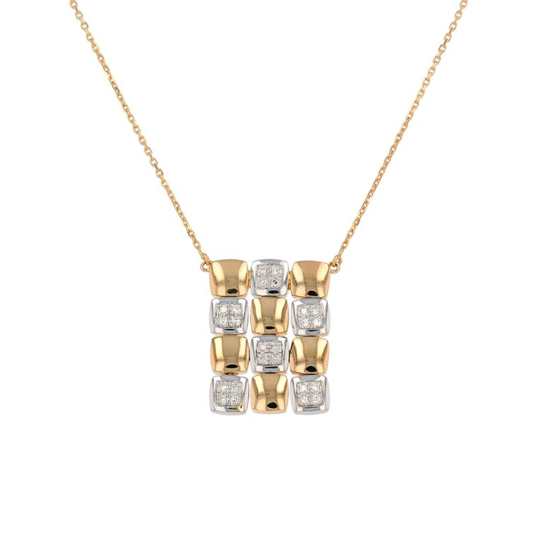 Collier diamants 0.24 carat 2 ors 6.66g Comme neuf -  reconditionné disponible sur Gemme Les Bijoux